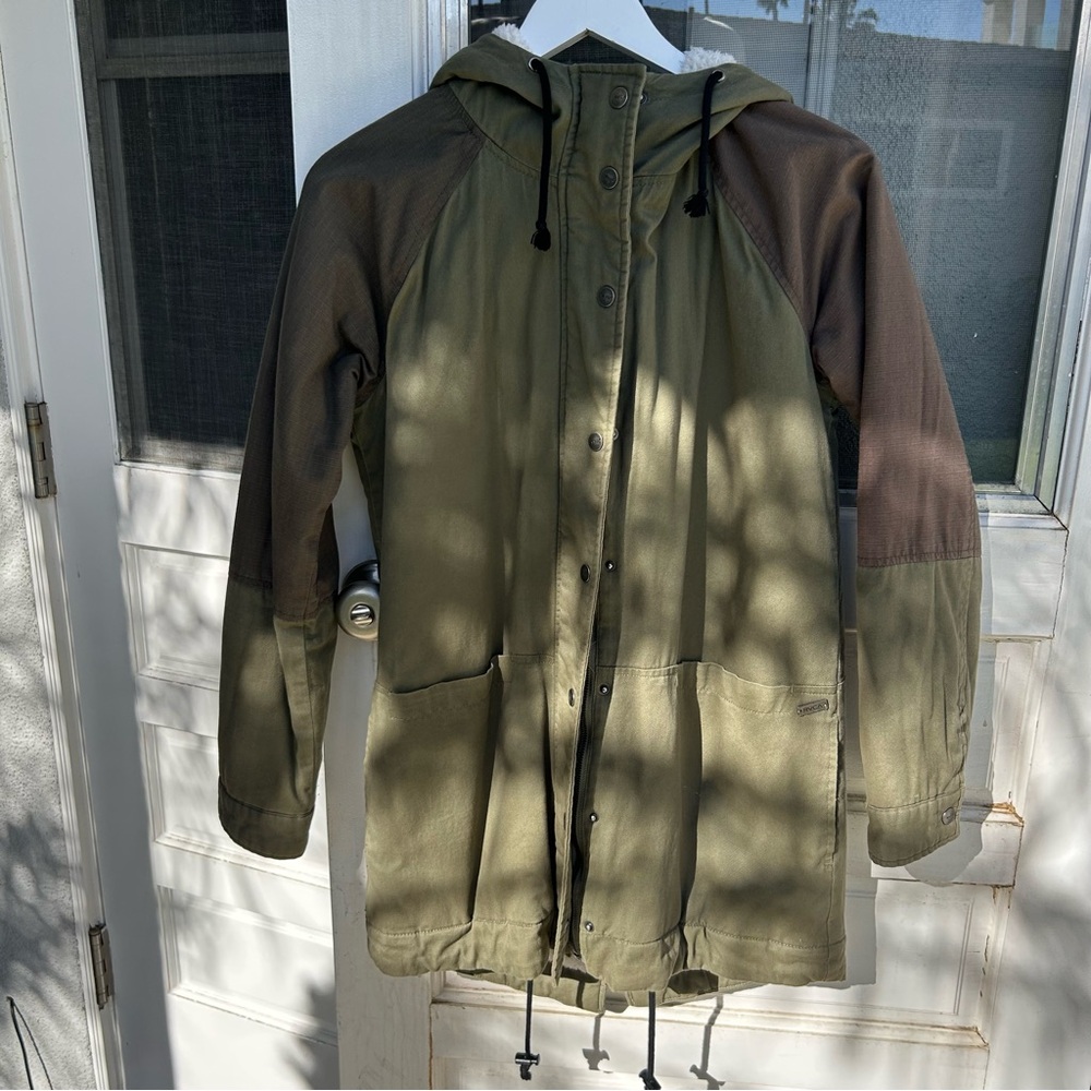 RVCA Green Fleece Oversized Coat